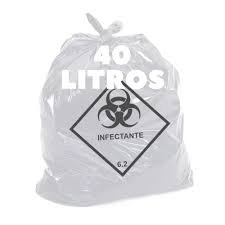 40 lts infectante c/ 100 unid - Saco p/ Lixo